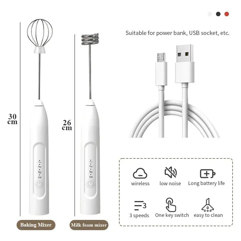 Baking Mixer Milk Frother 2-in-1 USB