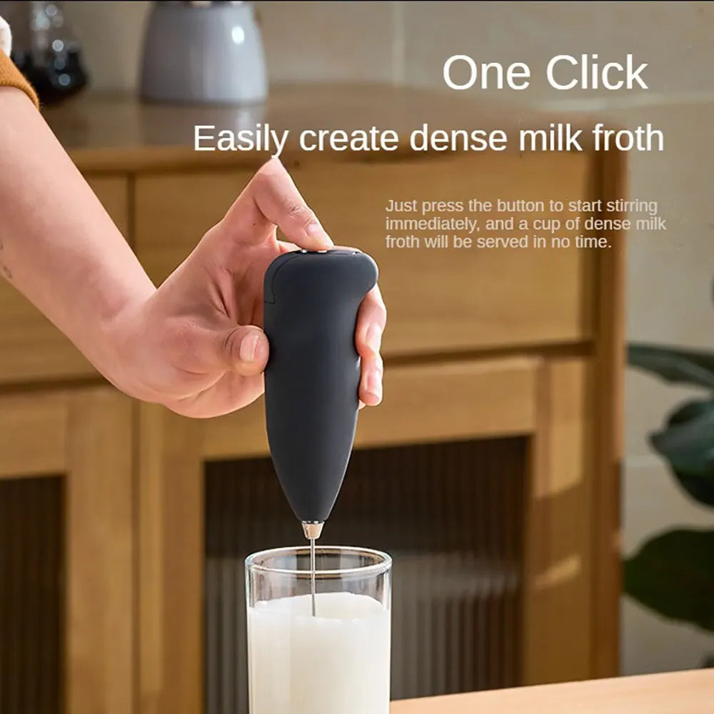 Electric Milk Frother Handheld Mixer